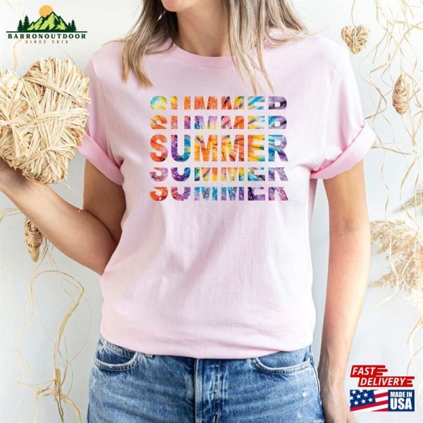 Summer Shirt 2023 Popsicle Written Welcome Outfit Colorful Holiday T-Shirt Hoodie Unisex