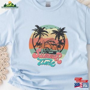 Summer Time Shirt Camping Van Tshirt Retro Boho Shirts T-Shirt Classic