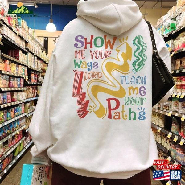 Teach Me Your Path Vbs Twists And Turns Psalm 25 4 Bible Verse Hoodie Classic