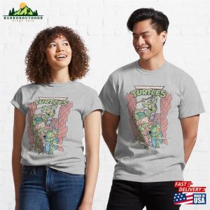 Teenage Mutant Ninja Turtles Retro Skate Group Classic T-Shirt Unisex