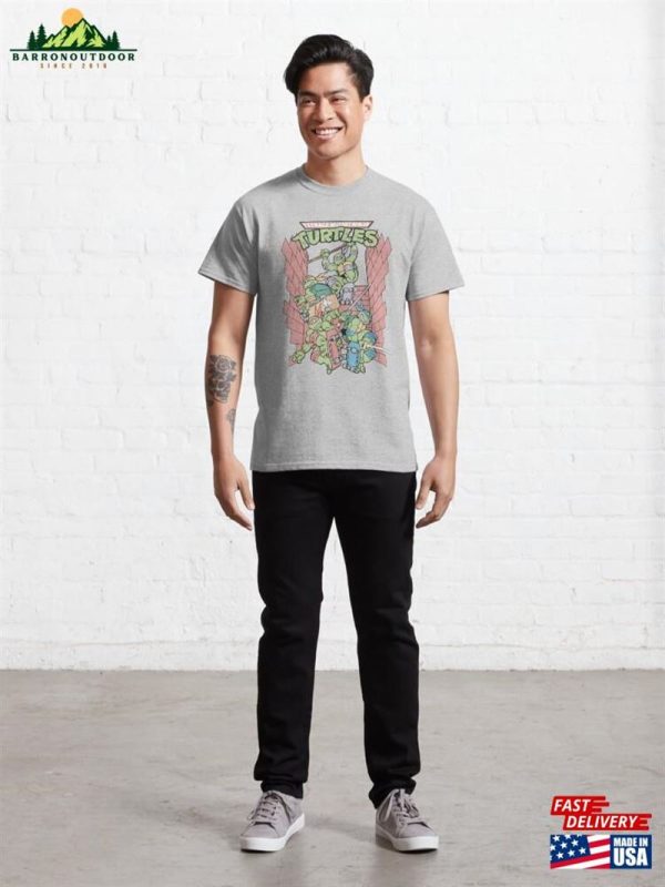 Teenage Mutant Ninja Turtles Retro Skate Group Classic T-Shirt Unisex