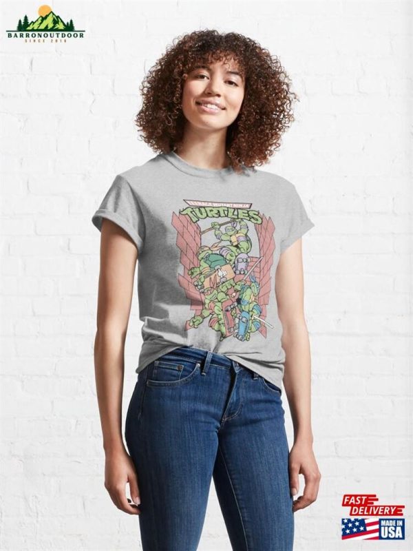 Teenage Mutant Ninja Turtles Retro Skate Group Classic T-Shirt Unisex