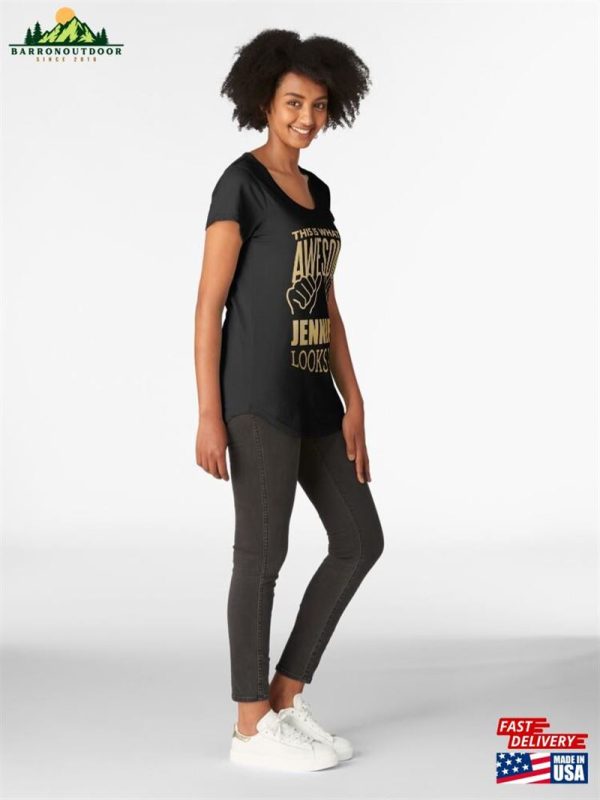 This Is What An Awesome Jennifer Looks Like In Gold Premium Scoop T-Shirt Classic