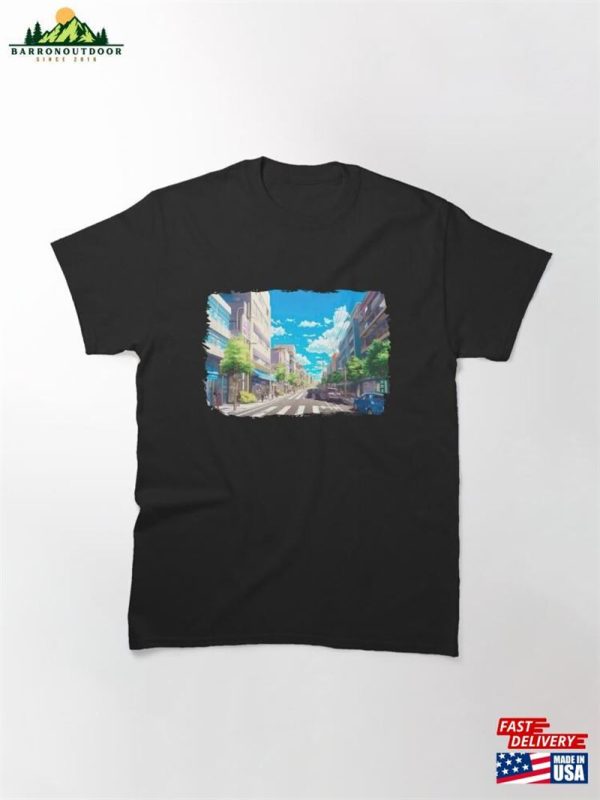 Tokyo Street Sunny Day Anime Shirt Classic T-Shirt Sweatshirt