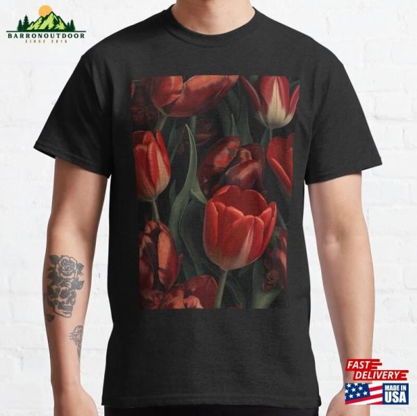 Tulip Art Flower Design Classic T-Shirt Unisex Hoodie