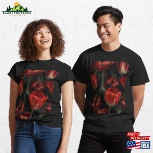 Tulip Art Flower Design Classic T Shirt Unisex Hoodie 3