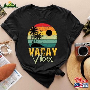 Vacay Vibes Shirt Vintage Sunset T-Shirt Vacation Hoodie