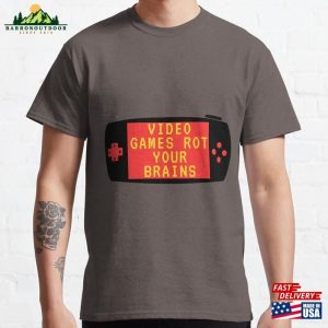 Video Games Rot Your Brains Game Pad Classic T-Shirt Unisex