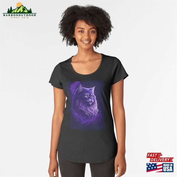 Villainous Purple Cat Premium Scoop T-Shirt Classic