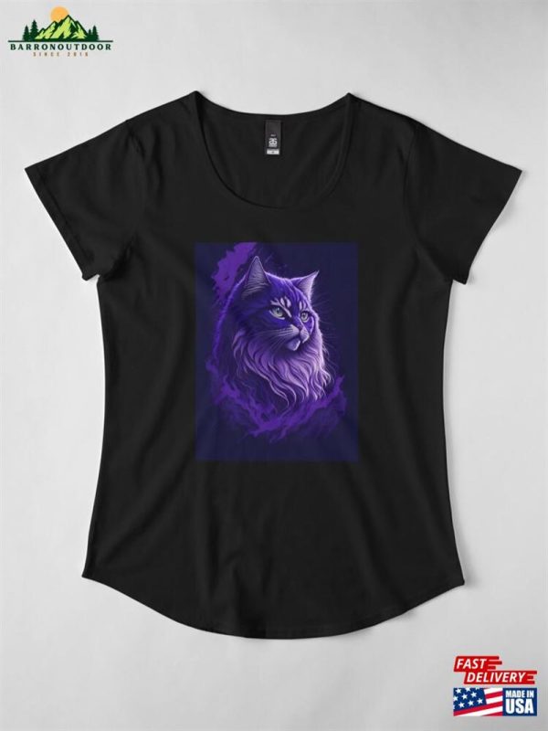 Villainous Purple Cat Premium Scoop T-Shirt Classic