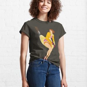 Vintage Pin Up Girl Sexy Woman In Dress Construction Site Crane Classic T Shirt Sweatshirt Hoodie 4