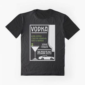 Vodka Martini Bar Wall Art Gifts For Drinkers Cocktails Pubs Novelty Graphic T Shirt Classic 4