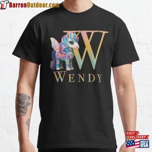 Wendy Name With A Cute Unicorn Classic T-Shirt Hoodie