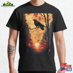 Wild Animal In Forest Art Landscape Classic T-Shirt Hoodie