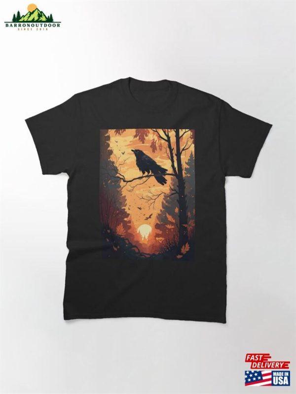 Wild Animal In Forest Art Landscape Classic T-Shirt Hoodie