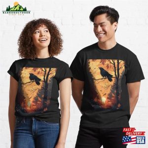 Wild Animal In Forest Art Landscape Classic T Shirt Hoodie 3