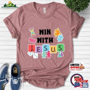 Win With Jesus Vbs Christian Shirt Board Game Vacation Bible School 2023 Church Camp T-Shirt Sweatshirt