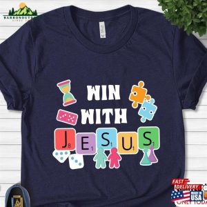 Win With Jesus Vbs Christian Shirt Board Game Vacation Bible School 2023 Church Camp T-Shirt Sweatshirt