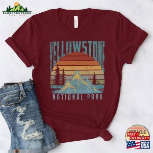 Yellowstone Crewneck Shirt Vintage Mountain National Park Nps Camping Unisex Classic 4