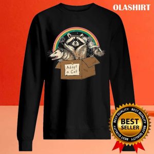 Adopt Street Cats Raccoon Skunk Funny T shirt 2