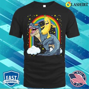 Banana Dinosaur T rex Funny Fruitful Prehistoric Creature T shirt 1