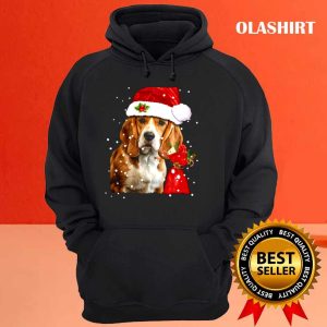 Beagle Dog With Santa Hat Christmas Xmas Dog Lover Shirt 3