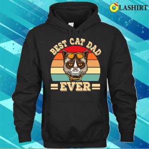 Best Cat Dad Ever Cat Lover Funny Retro T shirt 3