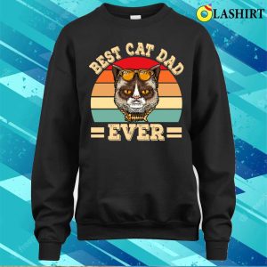 Best Cat Dad Ever Cat Lover Funny Retro T shirt 4