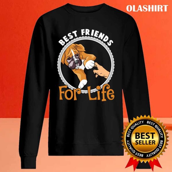 Best Friends For Life Funny Boxer Dog Lover T-shirt