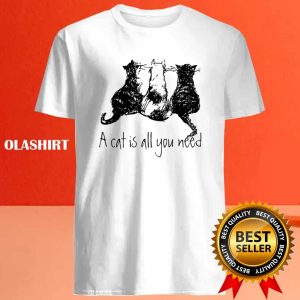 Black White Cats A Cat Is All You Need T shirt 4