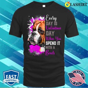 Boxer Funny Valentines Day Boxer Mom Mother Cute Pink Boxers Boxers Dog T-shirt