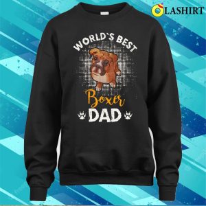 Boxer Vintage Worlds Best Boxer Dad Funny Puppy Lover Boxers Dog T shirt 4