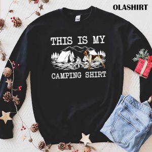 Campfire German Wirehaired Pointer Dog This Is My Camping T shirt 1