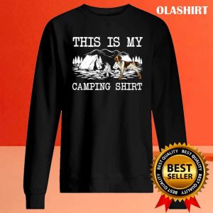 Campfire German Wirehaired Pointer Dog This Is My Camping T shirt 2