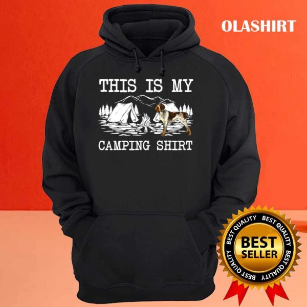 Campfire German Wirehaired Pointer Dog This Is My Camping T-shirt