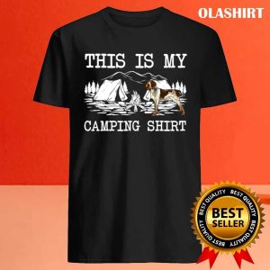 Campfire German Wirehaired Pointer Dog This Is My Camping T shirt 4