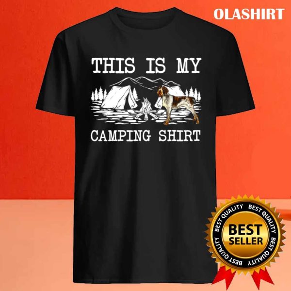 Campfire German Wirehaired Pointer Dog This Is My Camping T-shirt