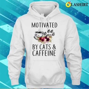 Cat Cafe T shirt Cat Caffeine Motivated By Cat And Caffeine T shirt 3