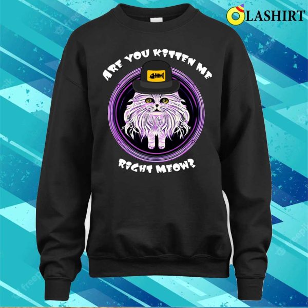 Cat T-shirt, Cat Are You Kitten Me Right Meow T-shirt