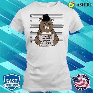 Cat T shirt Guilty As Charged Cute And Funny Cat Mugshot T shirt 1