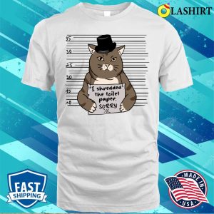 Cat T shirt Guilty As Charged Cute And Funny Cat Mugshot T shirt 2