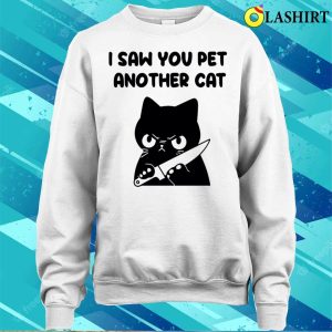 Cat With Knife T shirt 4