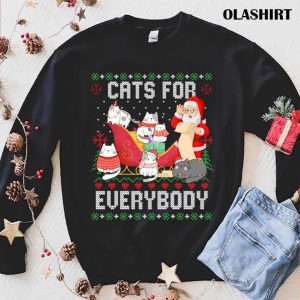 Cats For Everybody, Christmas Ugly Sweater, Cute Cat Lover Gift T-shirt