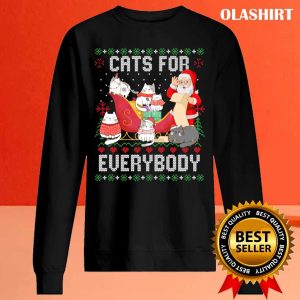 Cats For Everybody Christmas Ugly Sweater Cute Cat Lover Gift T shirt 2