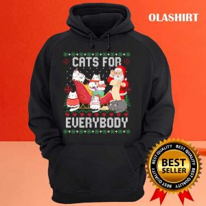 Cats For Everybody Christmas Ugly Sweater Cute Cat Lover Gift T shirt 3