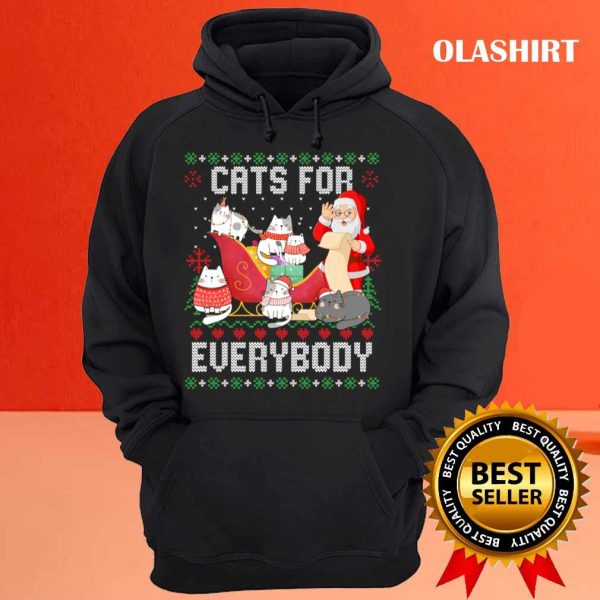 Cats For Everybody, Christmas Ugly Sweater, Cute Cat Lover Gift T-shirt