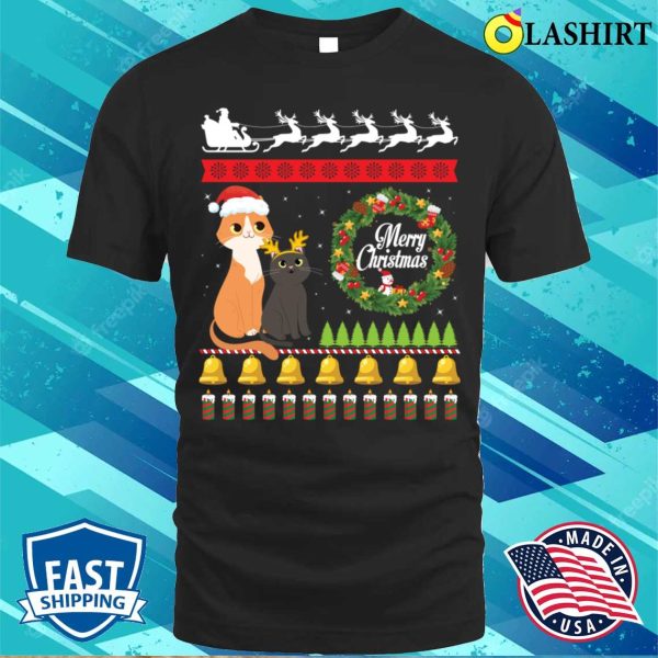 Cat’s Noel Costume Dance Together Merry Christmas Ugly Sweashirt