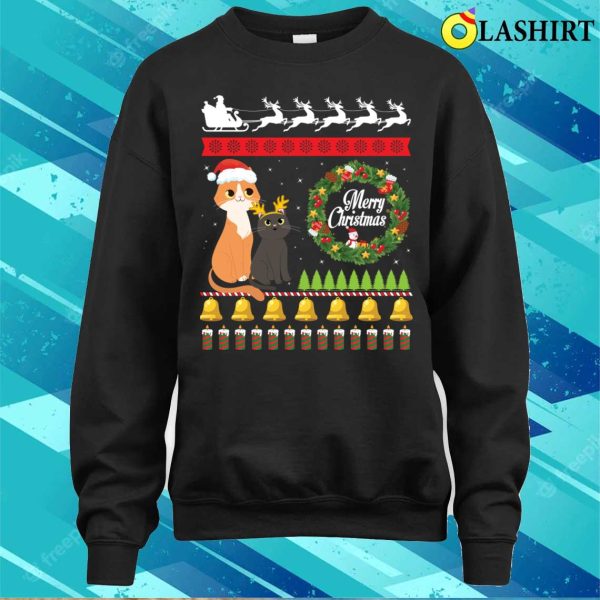 Cat’s Noel Costume Dance Together Merry Christmas Ugly Sweashirt