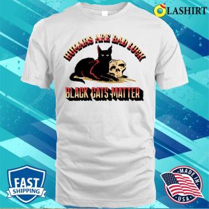 Cats T shirt Black Cats Matter Retro T shirt 2