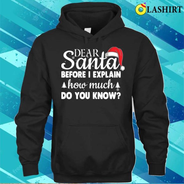 Christmas Gifts Shirt, Christmas Dear Santa Before I Explain How Much Do You Know Shirt